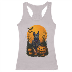 Cool German Shepherd Police Dog Celebrate Halloween Racerback Tank Top TS12 Ice Gray Print Your Wear