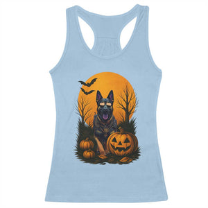 Cool German Shepherd Police Dog Celebrate Halloween Racerback Tank Top TS12 Light Blue Print Your Wear