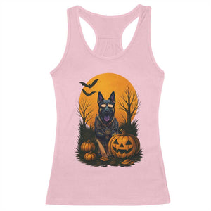 Cool German Shepherd Police Dog Celebrate Halloween Racerback Tank Top TS12 Light Pink Print Your Wear