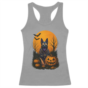 Cool German Shepherd Police Dog Celebrate Halloween Racerback Tank Top TS12 Sport Gray Print Your Wear