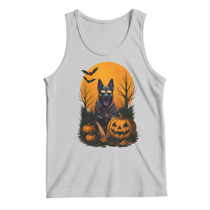 Cool German Shepherd Police Dog Celebrate Halloween Tank Top TS12 Ash Print Your Wear