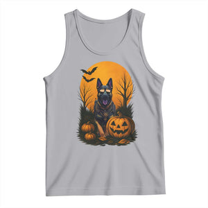 Cool German Shepherd Police Dog Celebrate Halloween Tank Top TS12 Athletic Heather Print Your Wear