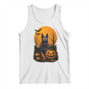 Cool German Shepherd Police Dog Celebrate Halloween Tank Top TS12 White Print Your Wear