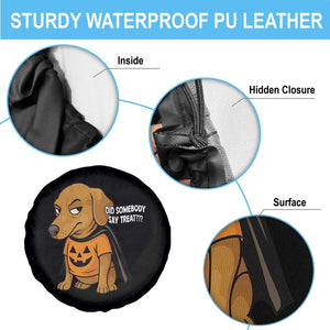 Halloween Dachshund Dog Spare Tire Cover Did Somebody Say Treat Meme TS12 Print Your Wear