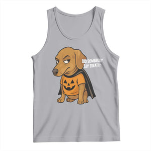 Halloween Dachshund Dog Tank Top Did Somebody Say Treat Meme TS12 Athletic Heather Print Your Wear