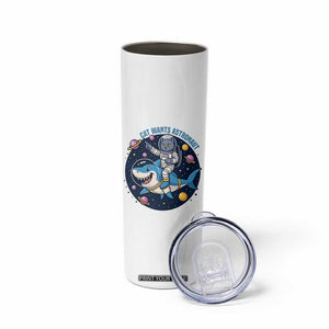 Funny Space Cat Wants Astronaut Skinny Tumbler Sharks Sci fi Fan Universe TS12 Print Your Wear
