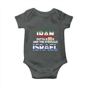 Funny Geopolitical Satire Iran Outta Beer Israel Struggle Baby Onesie