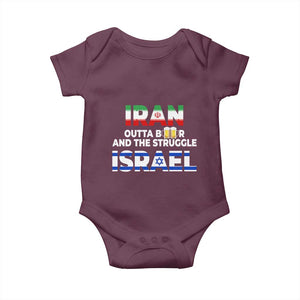 Funny Geopolitical Satire Iran Outta Beer Israel Struggle Baby Onesie