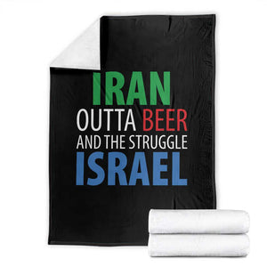 Iran And Israel Political Satire Throw Blanket The Great Beer Struggle