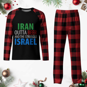 Iran And Israel Political Satire Plaid Pajama Set The Great Beer Struggle