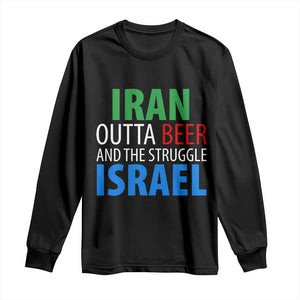 Iran And Israel Political Satire Long Sleeve Shirt The Great Beer Struggle