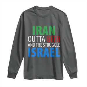 Iran And Israel Political Satire Long Sleeve Shirt The Great Beer Struggle