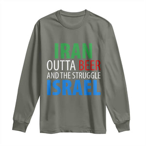 Iran And Israel Political Satire Long Sleeve Shirt The Great Beer Struggle