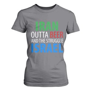 Iran And Israel Political Satire T Shirt For Women The Great Beer Struggle