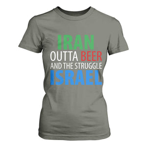 Iran And Israel Political Satire T Shirt For Women The Great Beer Struggle