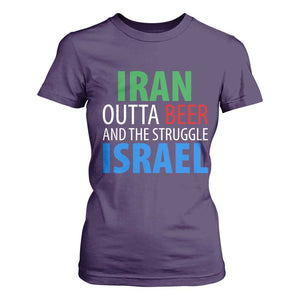 Iran And Israel Political Satire T Shirt For Women The Great Beer Struggle
