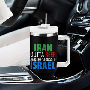 Iran And Israel Political Satire Tumbler With Handle The Great Beer Struggle