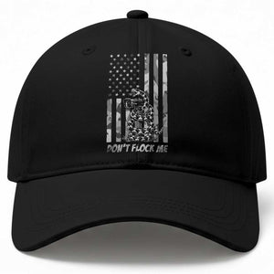 Rattlesnake Surveillance Camera US Flag Camo Graphic Baseball Cap Dont Flock Me