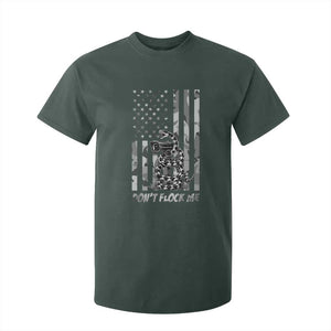 Rattlesnake Surveillance Camera US Flag Camo Graphic T Shirt For Kid Dont Flock Me
