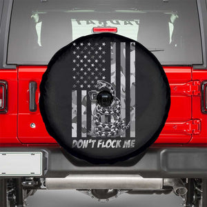 Rattlesnake Surveillance Camera US Flag Camo Graphic Spare Tire Cover Dont Flock Me