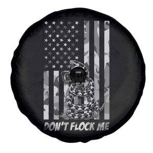 Rattlesnake Surveillance Camera US Flag Camo Graphic Spare Tire Cover Dont Flock Me