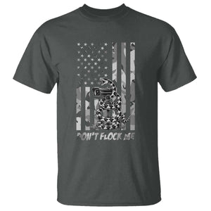 Rattlesnake Surveillance Camera US Flag Camo Graphic T Shirt Dont Flock Me