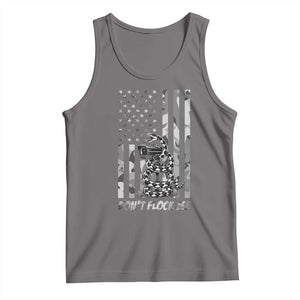 Rattlesnake Surveillance Camera US Flag Camo Graphic Tank Top Dont Flock Me