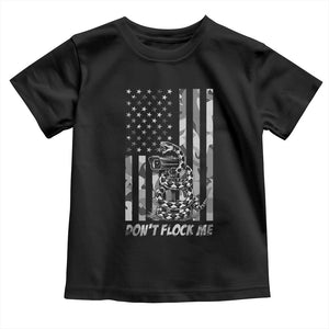 Rattlesnake Surveillance Camera US Flag Camo Graphic Toddler T Shirt Dont Flock Me