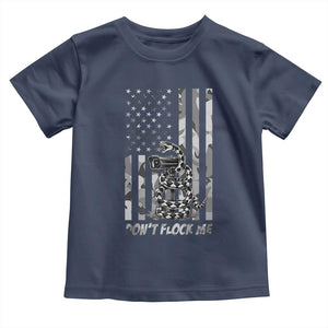 Rattlesnake Surveillance Camera US Flag Camo Graphic Toddler T Shirt Dont Flock Me