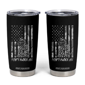 Rattlesnake Surveillance Camera US Flag Camo Graphic Tumbler Cup Dont Flock Me