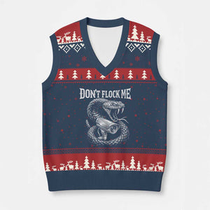 Anti Surveillance Camera Rattlesnake V-Neck Knit Sweater Vest Dont Flock Me