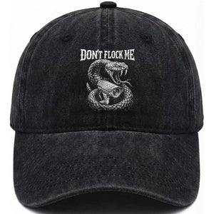 Anti Surveillance Camera Rattlesnake Washed Cotton Baseball Cap Dont Flock Me
