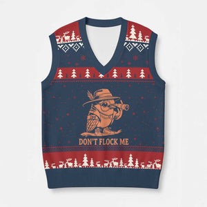 Funny Bird Watching Detective Birdwatcher V-Neck Knit Sweater Vest Dont Flock Me