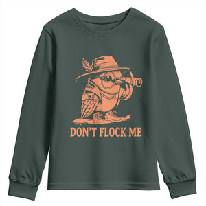 Funny Bird Watching Detective Birdwatcher Youth Sweatshirt Dont Flock Me