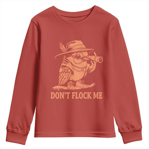 Funny Bird Watching Detective Birdwatcher Youth Sweatshirt Dont Flock Me