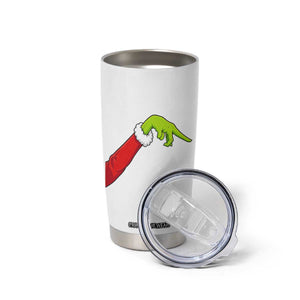 Funny Green Hand Basketball Pointing Meme Tumbler Cup Christmas Holiday Gift