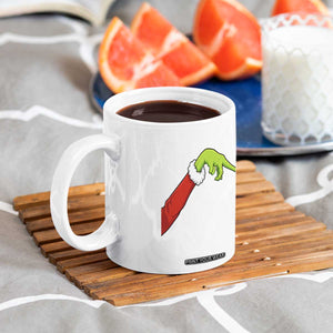 Funny Green Hand Basketball Pointing Meme Coffee Mug Christmas Holiday Gift