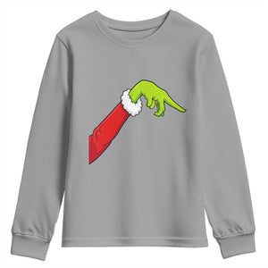 Funny Green Hand Basketball Pointing Meme Youth Sweatshirt Christmas Holiday Gift