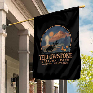 Yellowstone National Park Do Not Pet The Fluffy Cows Garden Flag Amusing Bison Encounter Campsite Toss