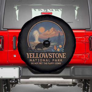 Yellowstone National Park Do Not Pet The Fluffy Cows Spare Tire Cover Amusing Bison Encounter Campsite Toss