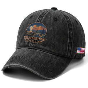 Yellowstone National Park Do Not Pet The Fluffy Cows Washed Cotton Baseball Cap Amusing Bison Encounter Campsite Toss