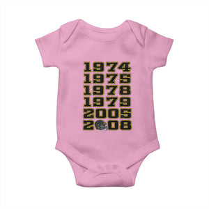 Six Historic Championship Seasons Baby Onesie Vintage Football Fan Graphic