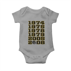 Six Historic Championship Seasons Baby Onesie Vintage Football Fan Graphic