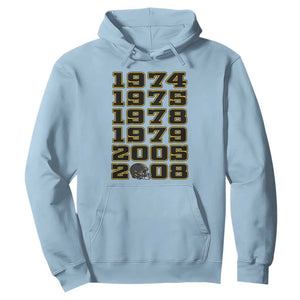 Six Historic Championship Seasons Hoodie Vintage Football Fan Graphic