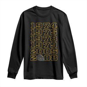 Six Historic Championship Seasons Long Sleeve Shirt Vintage Football Fan Graphic