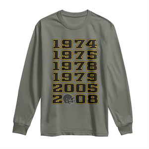 Six Historic Championship Seasons Long Sleeve Shirt Vintage Football Fan Graphic