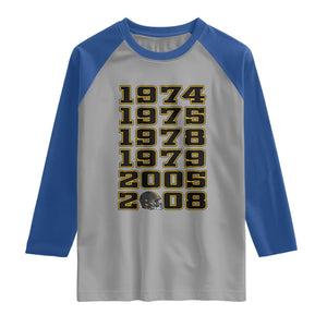 Six Historic Championship Seasons Raglan Shirt Vintage Football Fan Graphic