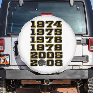 Six Historic Championship Seasons Spare Tire Cover Vintage Football Fan Graphic