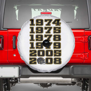 Six Historic Championship Seasons Spare Tire Cover Vintage Football Fan Graphic