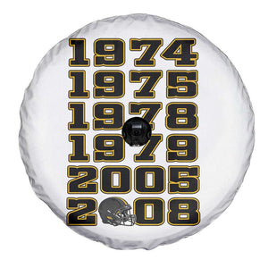 Six Historic Championship Seasons Spare Tire Cover Vintage Football Fan Graphic